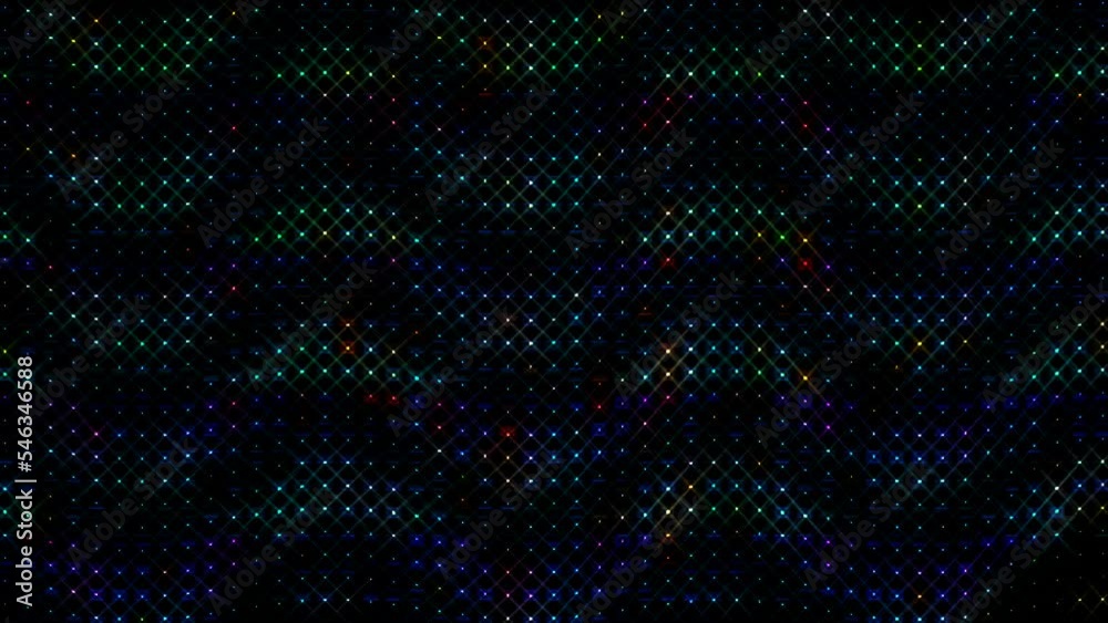 3D Abstract shining bright lines set wave, dots colorful, black background 3D Abstract shining bright lines set wave, dots colorful, black background