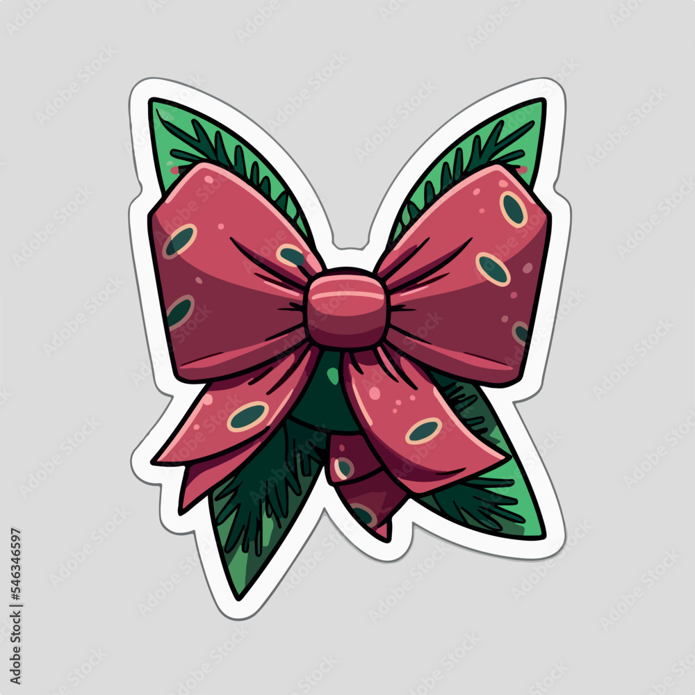 Sticker template with christmas bow,xmas bows stickers elements. Winter collection Sticker template with christmas bow,xmas bows stickers elements. Winter collection
