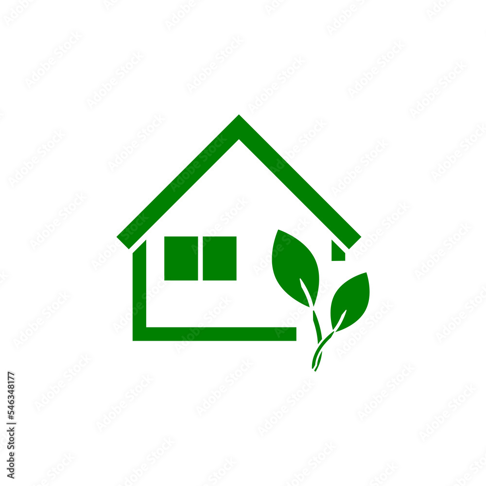 Home icon. Green house icon Home icon. Green house icon