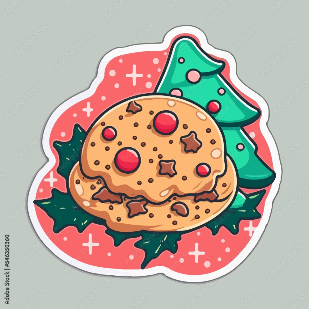 Sticker template with christmas cookie, xmas gingerbread cookies stickers. Multicolor Sticker template with christmas cookie, xmas gingerbread cookies stickers. Multicolor