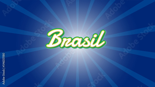 VETO BRASIL ESCRITO EM 3D COM FUNDO AZUL