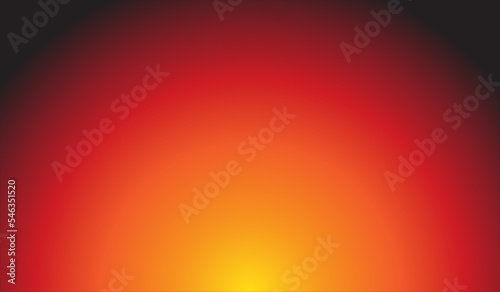 Gradient Background Yellow Orange Red Dark Black Sun Fire Color Vector Illustration