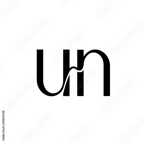 UHN brand name initial letters icon. UHN symbol.