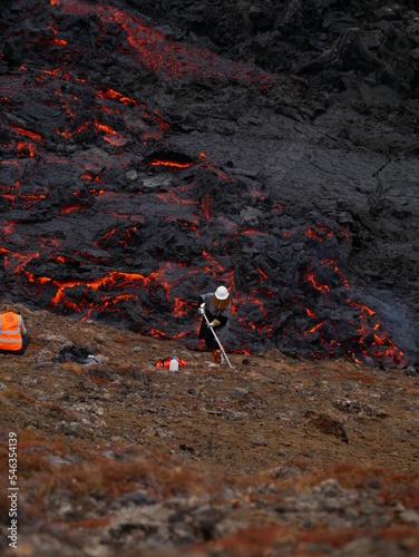 Scientifique au volcan