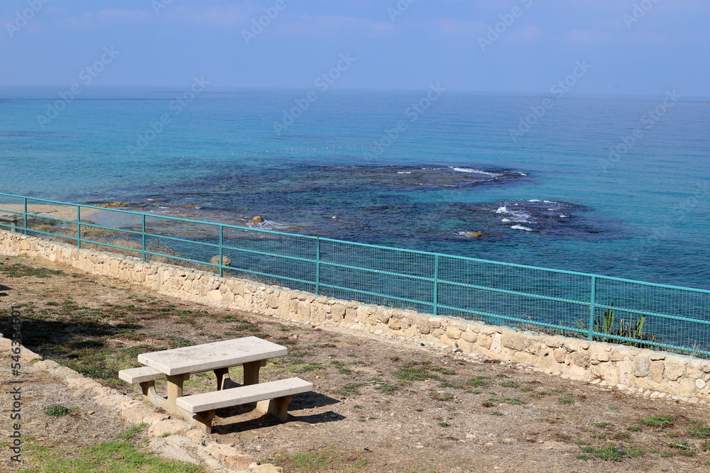 Security fence on the Mediterranean coast. Security fence on the Mediterranean coast.