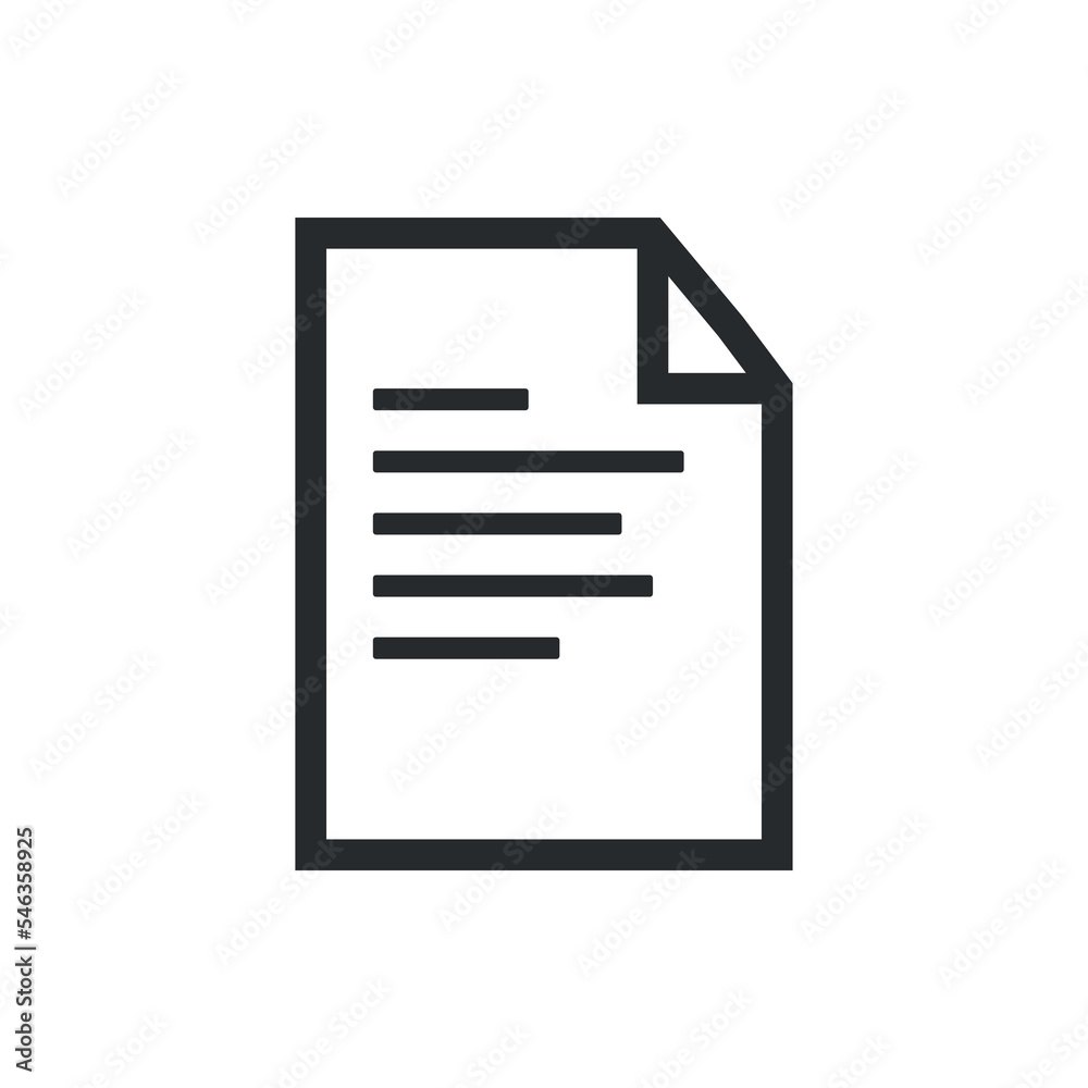 document icon, page vector, paper icon document icon, page vector, paper icon
