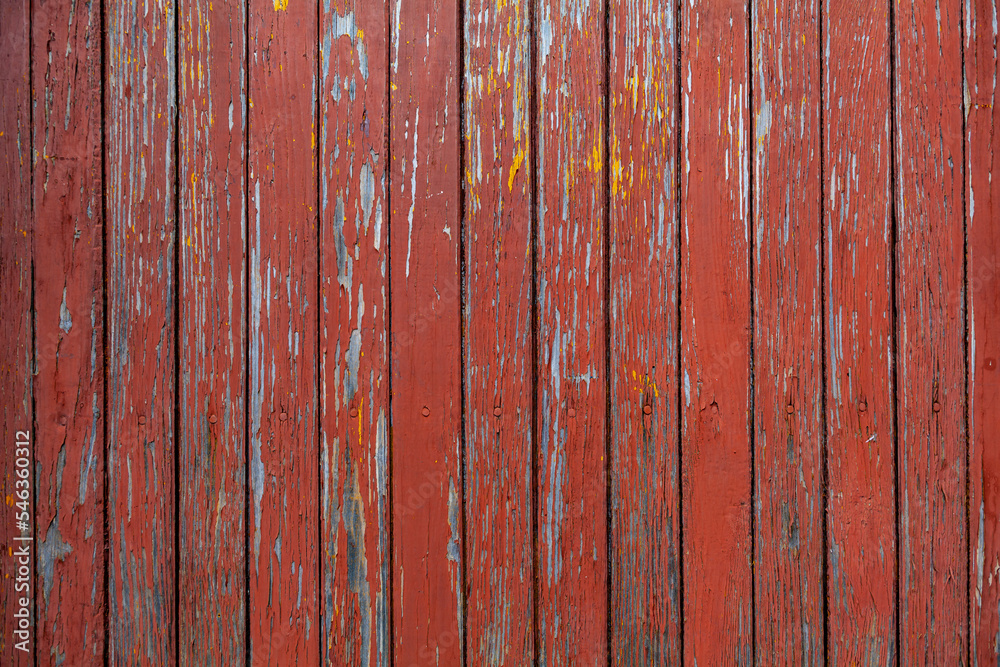 Red painted grunge wood texture
