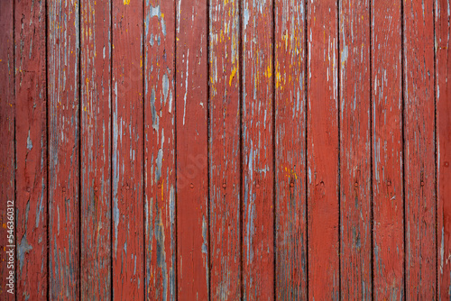 Obraz na płótnie Red painted grunge wood texture w salonie