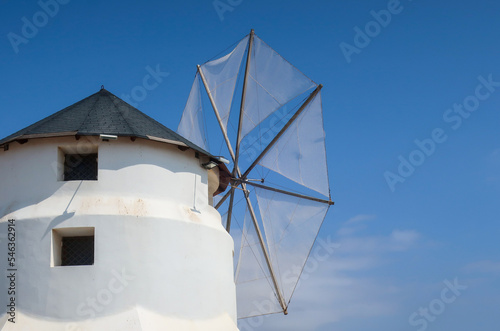 Close up of typical spanish windmill