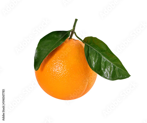 orange with leaf