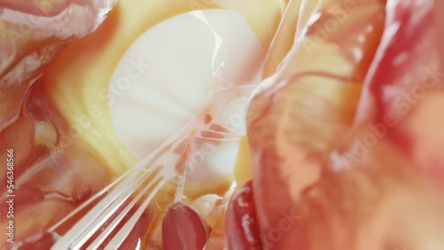 Human heart valve 3d animation
