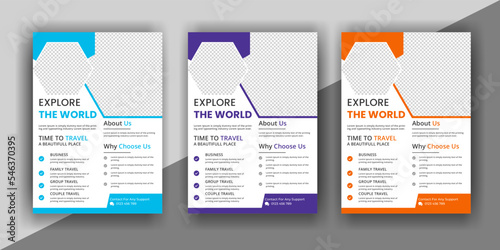 Travel flyer or poster brochure design, layout, Travel flyer, modern travel flyer, template, summer travel agencies