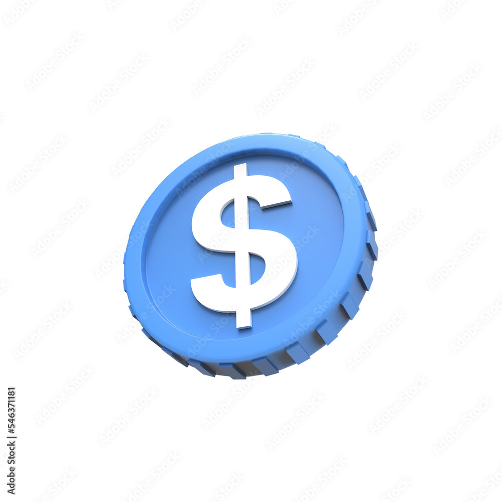 3d illustration dollar coin icon money 3d render 3d illustration dollar coin icon money 3d render