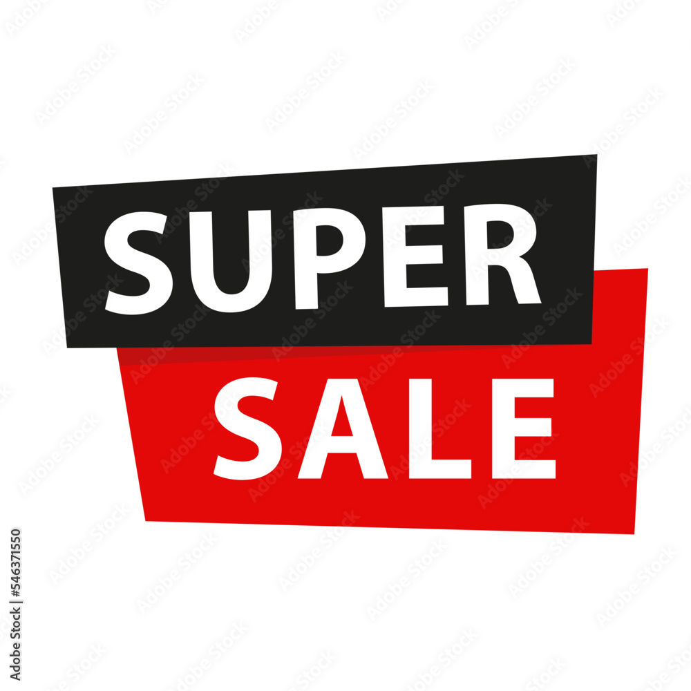 Super Sale label. Vector illustration