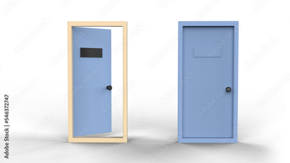 3d render door room entrance with door frame 3d render door room entrance with door frame