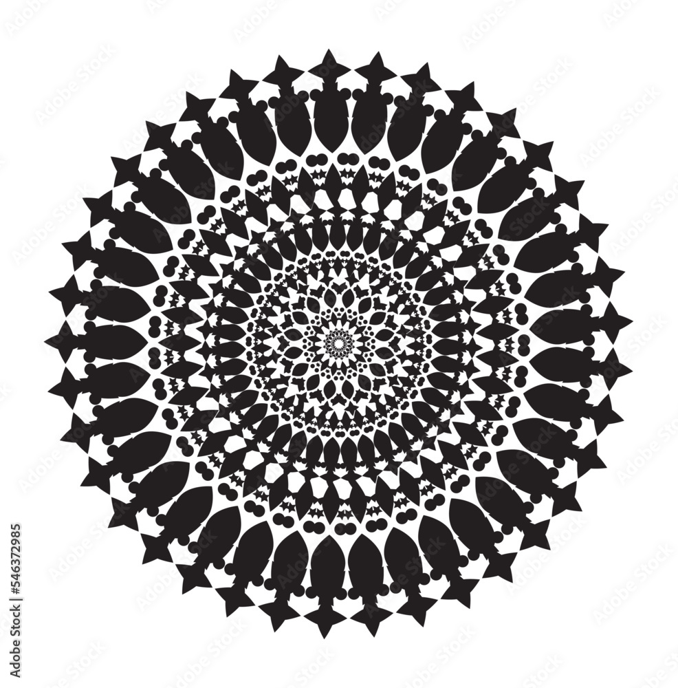 black rounded pattern in form of mandala for Henna, Mehendi, tattoo, decoration. Decorative ornament in ethnic oriental style. used also for coloring book black rounded pattern in form of mandala for Henna, Mehendi, tattoo, decoration. Decorative ornament in ethnic oriental style. used also for coloring book