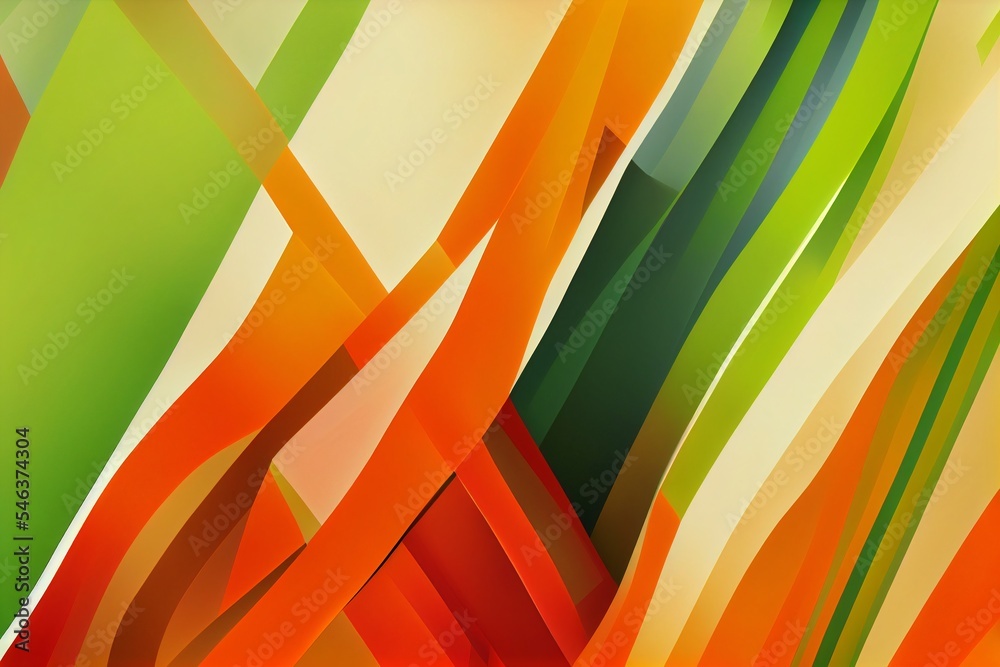 Obraz premium abstract background with beautiful and fresh orange and green colors