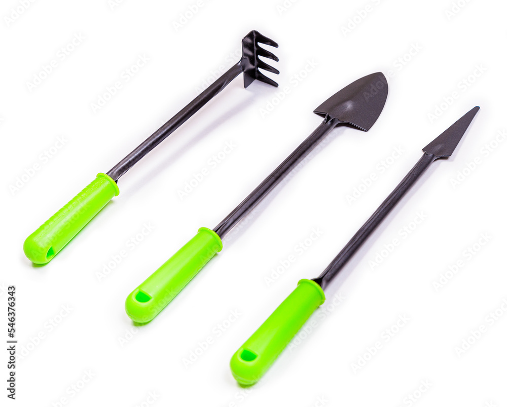 Garden tools for flowers on a white background. Garden tools for flowers on a white background.
