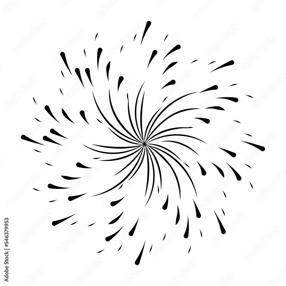 Obraz premium A celebrative pyrotechnic, flat illustration