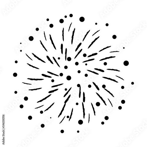 A celebrative pyrotechnic, flat illustration