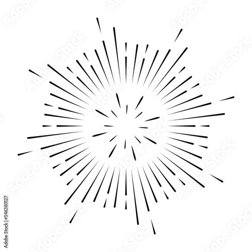 A celebrative pyrotechnic, flat illustration