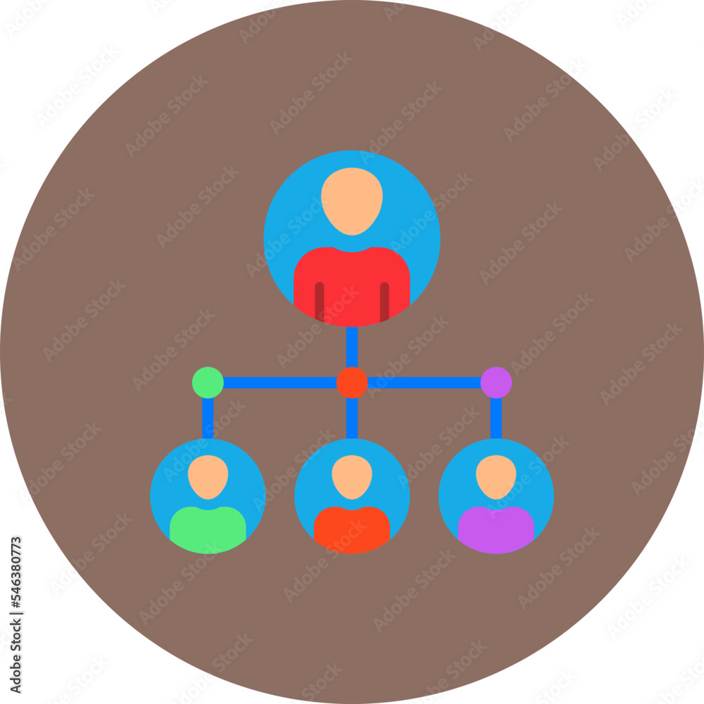 Team Leader Multicolor Circle Flat Icon Team Leader Multicolor Circle Flat Icon