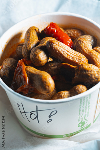 Spicy Hot Boiled Peanuts - Wide Front shot