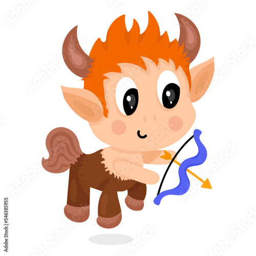 A sagittarius sign in flat vector