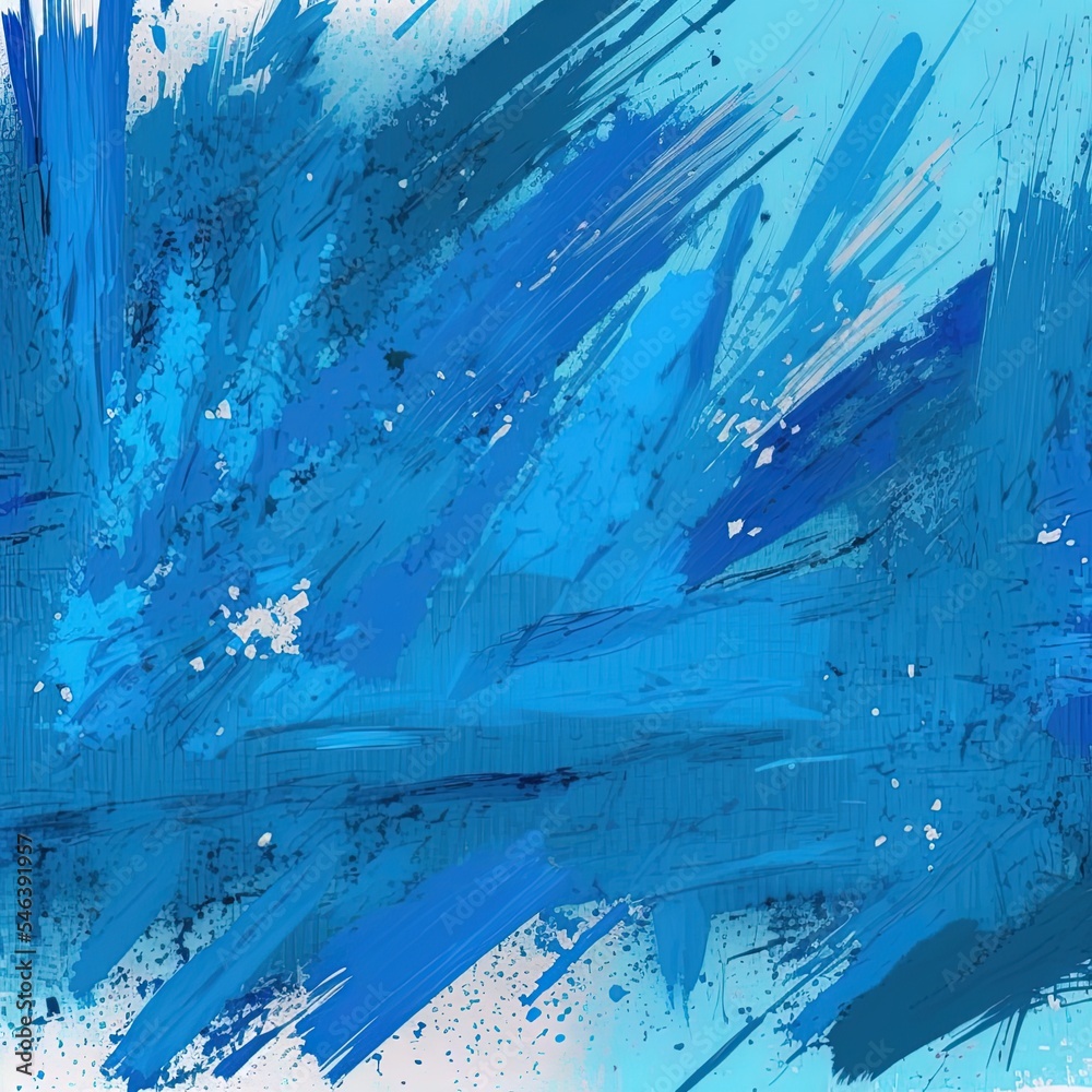 The brush stroke graphic abstract background. Art nice Color splashes, Color bright blue.high quality illustration