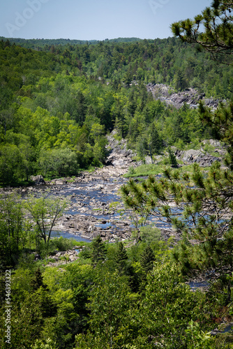 view of the Big Thompson river from an overlook