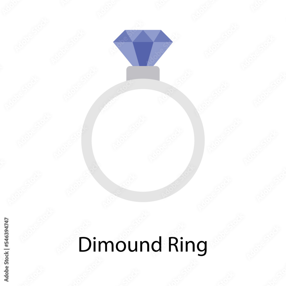 Diamond Ring vector Flat Icons. Simple stock illustration Diamond Ring vector Flat Icons. Simple stock illustration