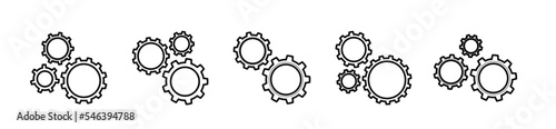 Gear setting icon vector collection. Settings. Vector illustration.