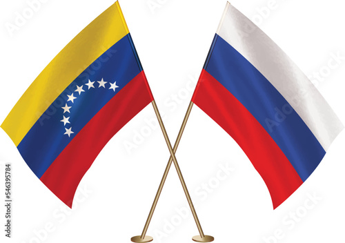 Russian,Venezuelan flag together.Russia,Venezuela waving flag