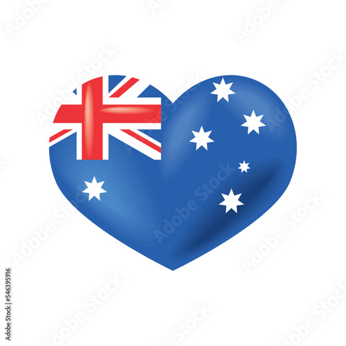 australia flag in a heart