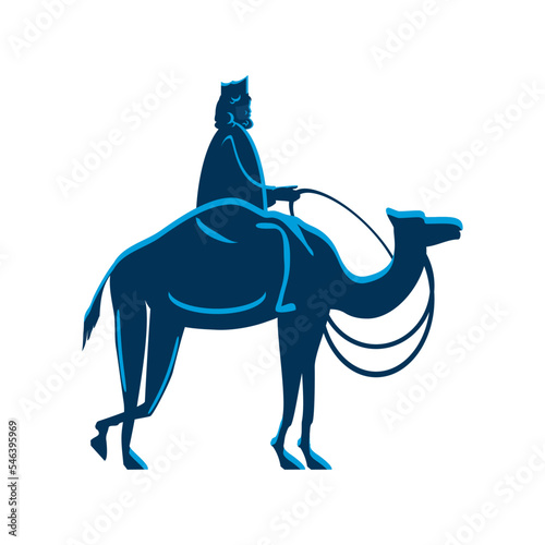 king wise riding a camel
