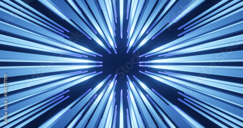 Render with blue converging lines
