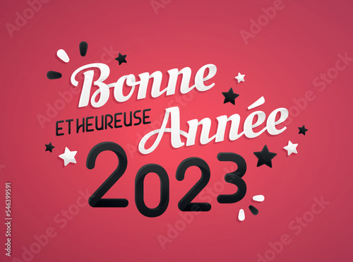 Bonne et heureuse année 2023 - Carte de voeux