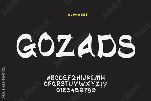 font alphabet Abstract Fashion. Typography urban fonts for logo, brand photo