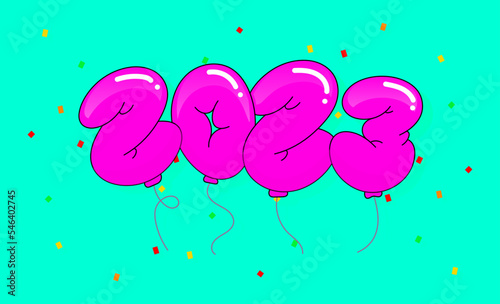 2023 ballon balloons vector