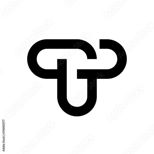 Letter TG or GT monogram logo design