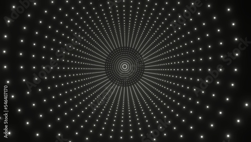 Neon lights tunnel Illustration