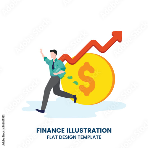 Investment illustration set. People characters investing money in self development, knowledge and education