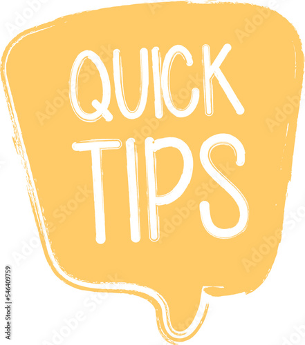 Quick tips on speech bubble