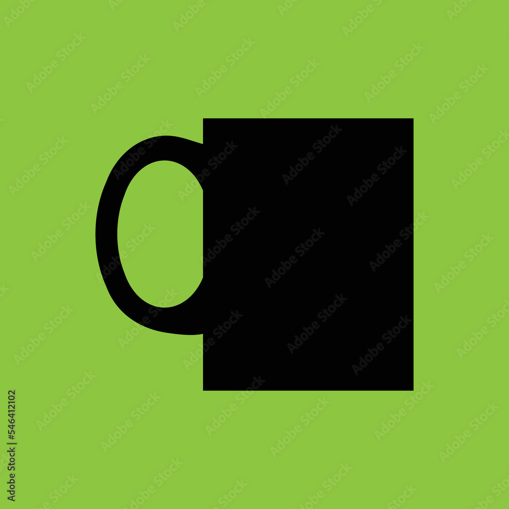 Coffee Cup icon isolated on Green Background. Coffee Cup icon isolated on Green Background.
