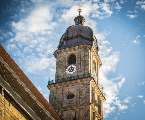 Bild auf Leinwand Kirchturm der Basilika St. Martin in Amberg
