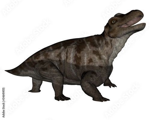 Keratocephalus dinosaur roaring - 3D render © Elenarts