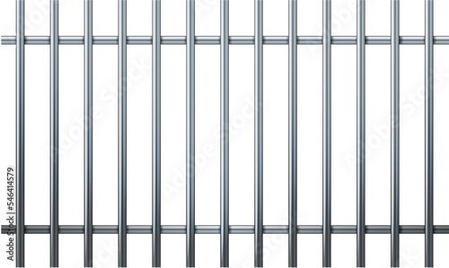 Prison bars isolated on white. Vector prison bars illustration. freedom concept.