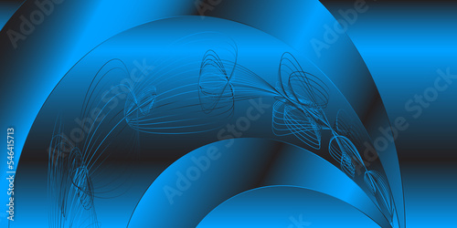 Modern blue Abstract background. Modern minimalistic vector abstract template for business background design. 3D chrom effect.