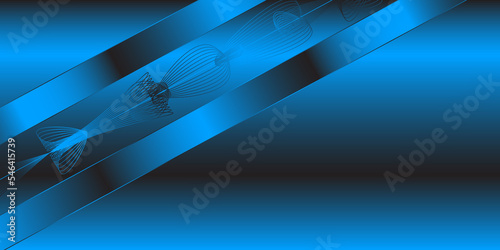 Modern blue Abstract background. Modern minimalistic vector abstract template for business background design. 3D chrom effect.