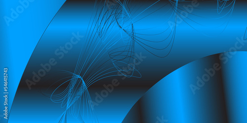 Modern blue Abstract background. Modern minimalistic vector abstract template for business background design. 3D chrom effect.